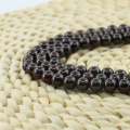 L-0058 Charm Garnet Natural Gemstone Loose Smooth Round Beads Bulk Supplies